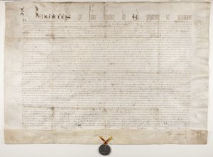 Pauselijke bul die het charter van bisschop Henry Wardlaw bevestigt, recto door Unbekannt