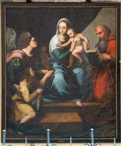 Onze-Lieve-Vrouwekerk van Pamele. Interieur. Madonna (Madonna met vis, Tobias). Kopie van Rafael (?). door Unbekannter Künstler