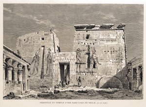 Peristilium van de Tempel van Isis op het eiland Philae, Egypte - Illustratie uit de Atlas van Egypte door Unbekannt