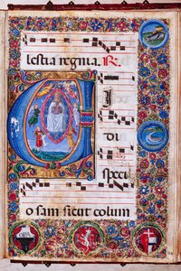 Piccolomini Bibliotheek: koorboek, cod. 15.Q., ff. 64r met 