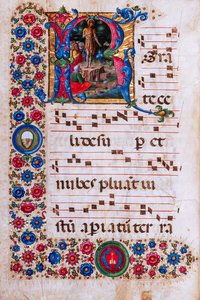 Piccolomini Bibliotheek: koorboek, cod. 18.3, ff. 45v met 