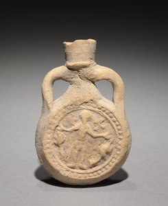Pelgrimsfles met Sint Menas, 500-700 door Unbekannt
