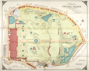 Plattegrond van het Crystal Palace en terrein, Sydenham door Unbekannt