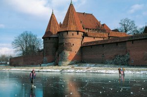 Polen, Pomerskie woiwodschap, Malbork, Kasteel, Gotische vesting gebouwd door de Teutoonse Orde