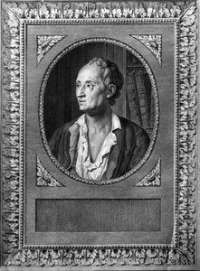 Portret van Denis Diderot - gravure 19e eeuw