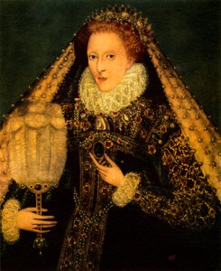 Portret van koningin Elizabeth I van Engeland (prent)