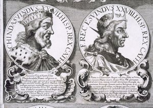 Portretten van Chindasuinth en Recceswinth (litho)