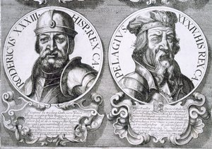 Portretten van Roderic en Pelagius