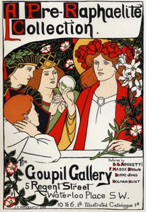 Pre-Raphaelite tentoonstelling in de Goupil Gallery, Londen, ca. 1897 door Unbekannter Künstler