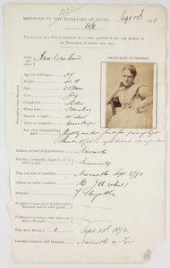 Gevangenis registratiekaart voor Ann Graham
