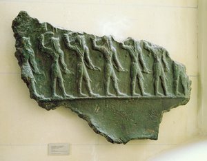 Processie van Elamitische krijgers, Susa, Iran, Elamitische Periode, ca. 1150 voor Christus door Unbekannt