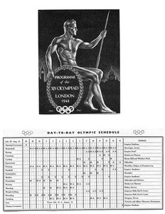 Programma van de XIV Olympiade in Londen en het dag-tot-dag Olympische schema van 29 juli tot 14 augustus door Unbekannt