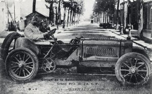 Racen, Grand Prix de Frankrijk (ACF): Barrel rijdt in een Brasier-auto op het Seine Inferieure-circuit, 2 juli