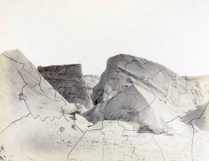 Recent gevormde Floe-Bergs, met de oude waterlijn, tijdens de Arctische Expeditie van kapitein George Nares
