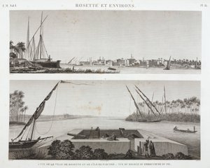 Rosetta en de monding van de Nijl, Egypte, ca. 1798
