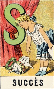 S - Succes - Gravure uit ABCD des petites filles, Pellerin & Cie, Epinal, circa 1890