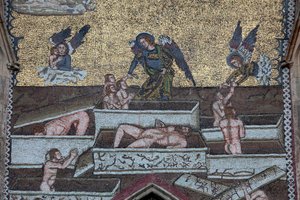 Sint-Vituskathedraal, Mozaïeken van het Laatste Oordeel, Praag, Tsjechië door Unbekannt