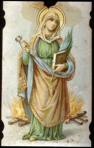 Sainte Appoline, Chromolithografisch Karton door Unbekannter Künstler