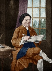 Samuel Richardson, portret. Engelse auteur 19 augustus 1689 - 4 juli 1761. door Mason Chamberlin door Unbekannt