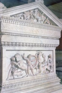Sarcophagus van Alexander de Grote (356-323 v.Chr.) (marmer) door Unbekannt