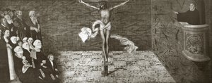 Scène uit het leven van protestantse hervormer Maarten Luther door Unbekannter Künstler