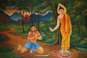 Scène uit het leven van de Boeddha, Vientiane, Laos