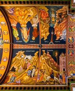 Scènes uit het Nieuwe Testament, Byzantijnse Minas-kathedraal met kleurrijke fresco