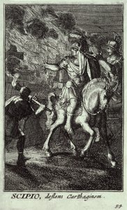 Scipio Africanus de Jongere (185-129 v.Chr.) (gravure) door Unbekannter Künstler