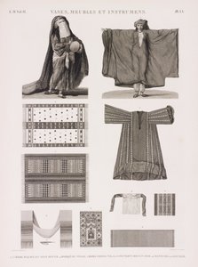 Serie illustraties van verschillende textielsoorten door Unbekannt