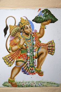 Shree hindoetempel, Leicester. Hanuman. Verenigd Koninkrijk door Unbekannt