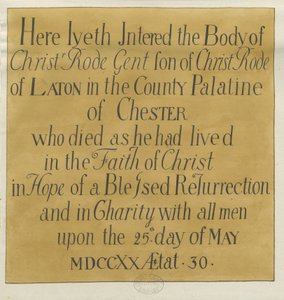 Stafford - Monumentale inscriptie in de St. Mary