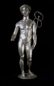 Beeldje van Mercurius, 2e-3e eeuw v.Chr. (zilver) door Unbekannt