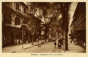 Straatbeeld van Saigon door Unbekannter Künstler