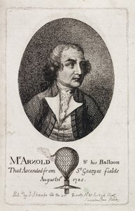 Stuart Amos Arnold, Engelse luchtvaartpionier, ca. 1785 door Unbekannt