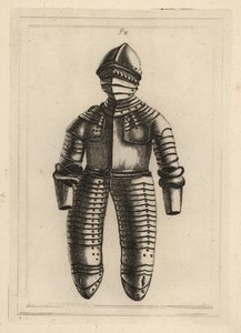 Harnas van een ruiter uit de tijd van Koning Hendrik VIII of Elizabeth I, uit de Tower of London