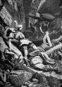De Grote Slag bij Roncevalles door Unbekannter Künstler