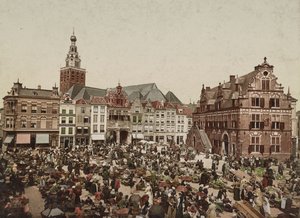 De Grote Markt, Nijmegen, ca. 1900 door Unbekannt