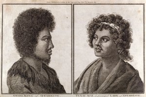 De koning en een voorname dame van Tahiti, ca. 1773