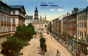 Het Rynokplein in Lviv (Lemberg), Oekraïne door Unbekannter Künstler