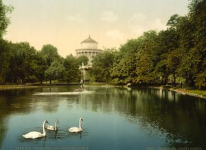 De Saxe-tuin, Warschau, Rusland (d.w.z. Warschau, Polen), ca. 1890-ca. 1900 door Unbekannter Künstler