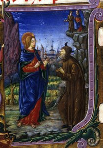 De verzoeking van Christus, 15e-eeuws manuscript