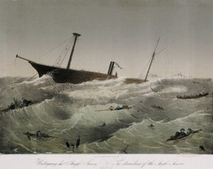 Het falen van de Anglo Saxon in Newfoundland (Canada). Lithografie door F. Sala et Co door Unbekannter Künstler