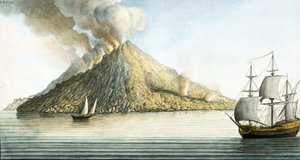 Het eiland Stromboli, Sicilië