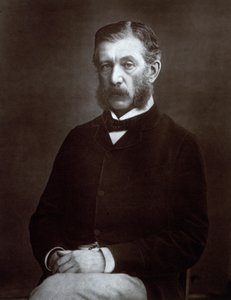 Driekwart portret van de Schotse hoge staatsambtenaar Sir James Fergusson, gouverneur van Bombay