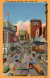 Times Square overdag: New York City, New York