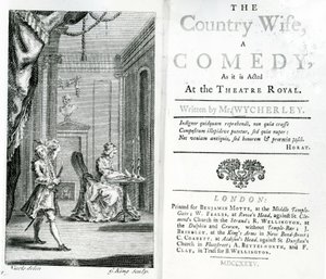Titelpagina van het script voor The Country Wife in het Royal Theatre door Unbekannt