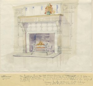 Tittensor - Open Haard van Landhuis, 1938 door Unbekannt