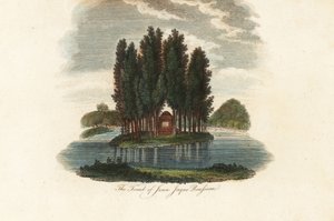 Graf van Jean-Jacques Rousseau, Franse schrijver (gravure)