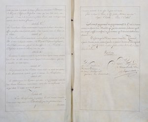 Verdrag van Eeuwige Vrede en Vriendschap tussen Frankrijk en Rusland, ondertekend in Parijs op 20 juli door Unbekannt