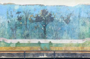 Triclinium van het huis van Livia, fresco, 20 - 10 v.Chr., nationaal museum van Rome (museo nazionale romano), Rome, Italië